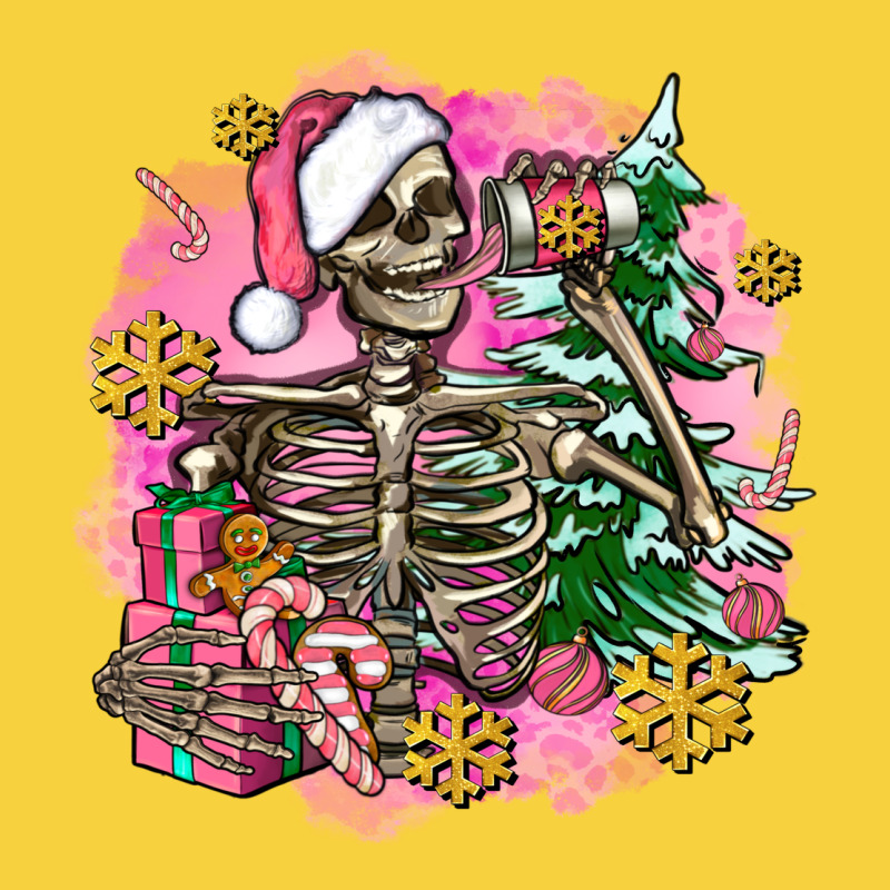 Pink Coffee Gifts Christmas Skeleton Coffee Premium Sweatshirt by AdoDesignShop | Teevron