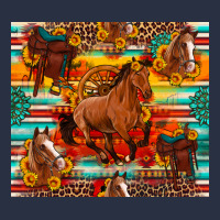 Galloping Horse Serape Sunflowers Turquoise And Saddles Heavyweight Sweatshirt | Teevron