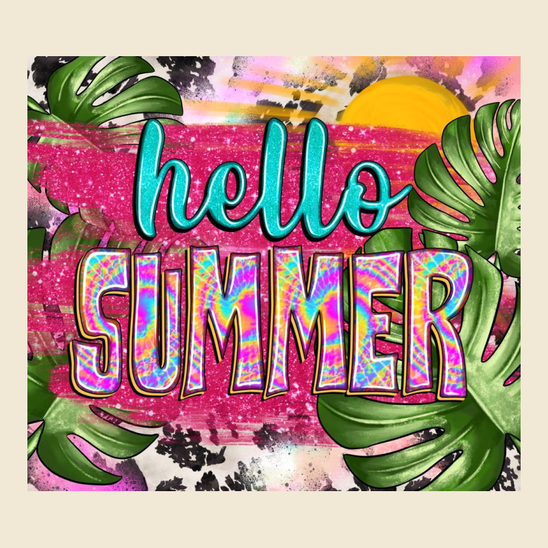 Hello Summer With Cowhide Ladies Tee by TumblerDesignByShophia | Teevron