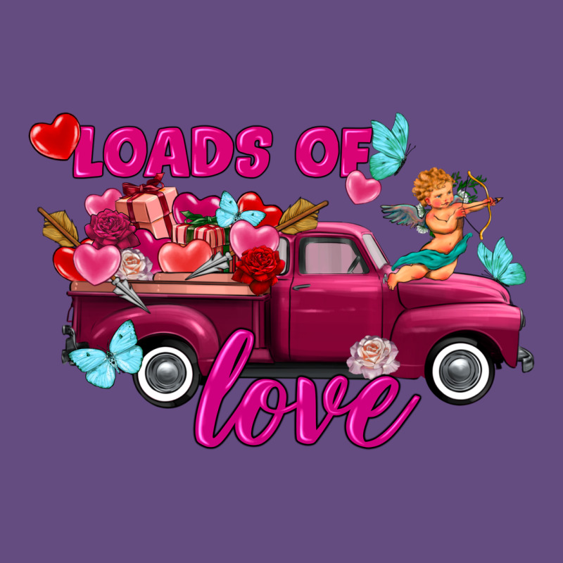 Loads Of Love Valentine's Day Truck Vintage Hoodie by FaDigitalArtStudio | Teevron