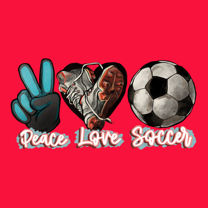 Peace Love Soccer Classic Tee by HowdyJamesFarm | Teevron