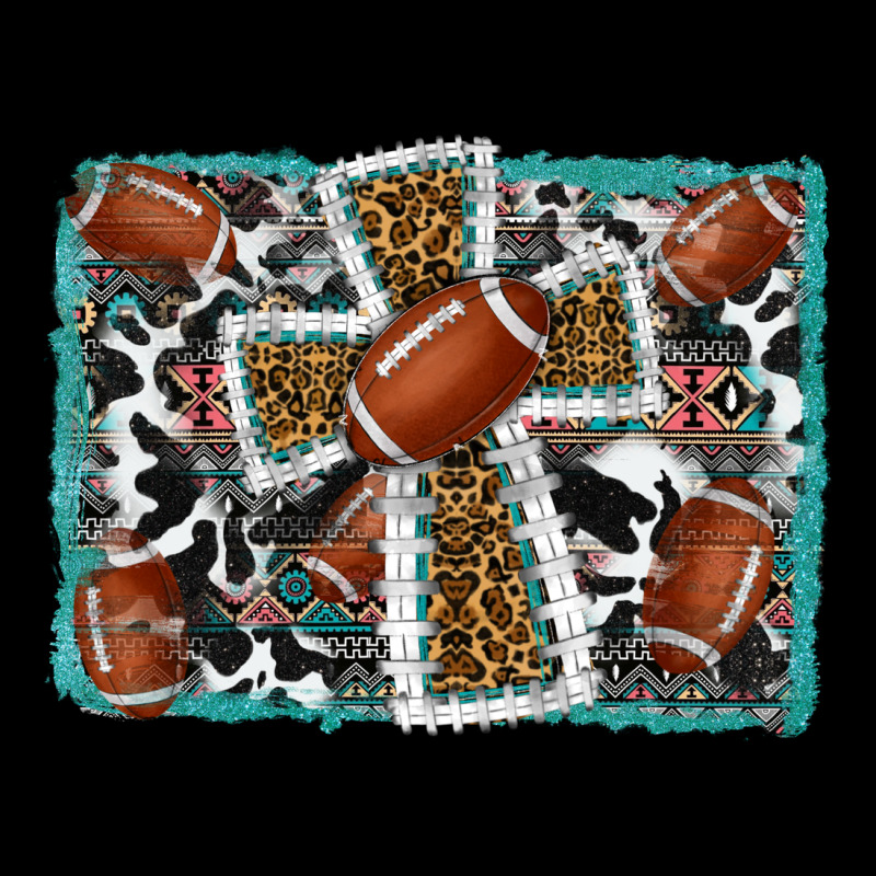 Football Cross Aztec Leopard Background Long Sleeve Tee by RanaPortraitStore | Teevron