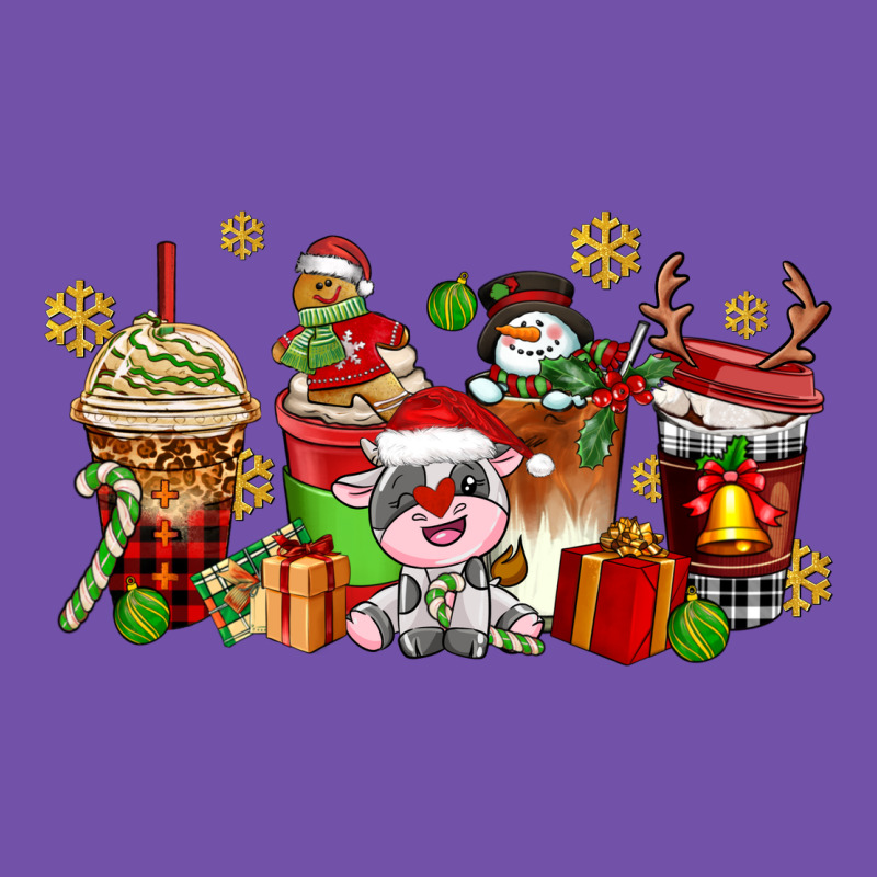 Christmas Cow Coffee Cups Premium Sweatshirt by AdoDesignShop | Teevron
