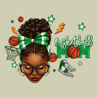 Afro Messy Bun Full Face Basketball Mom Heavy Core Tee | Teevron
