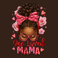 One Loved Mama Afro Messy Bun Heavy Core Tee | Teevron