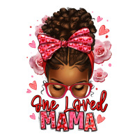 one loved mama afro messy bun | Teevron