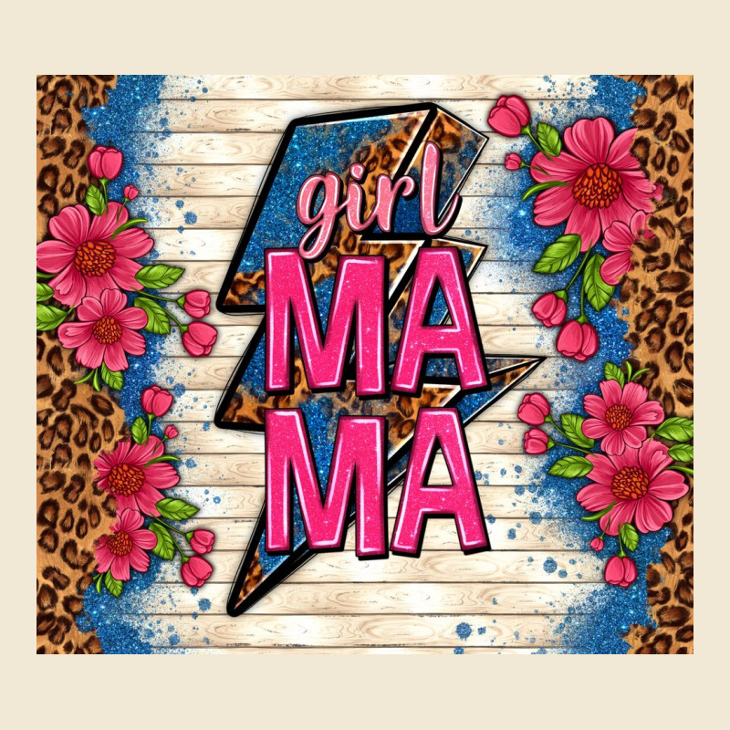 Girl Mama Thunder With Flowers Ladies Tee by TumblerDesignByShophia | Teevron
