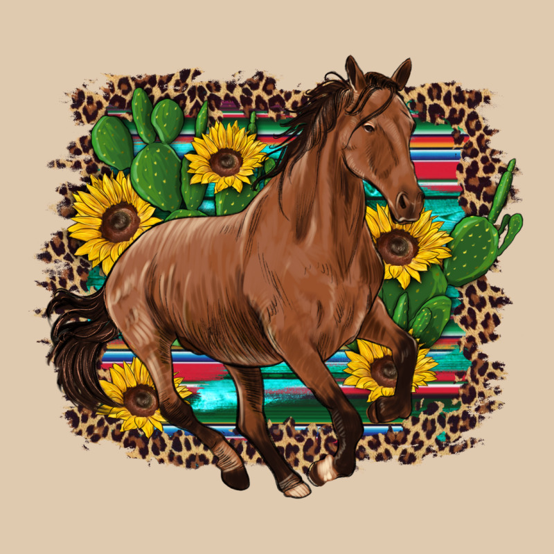 Western Horse Cactus Sunflowers Serape Leopard  Turquoise Wooden Heavyweight Sweatshirt by Artiststas | Teevron