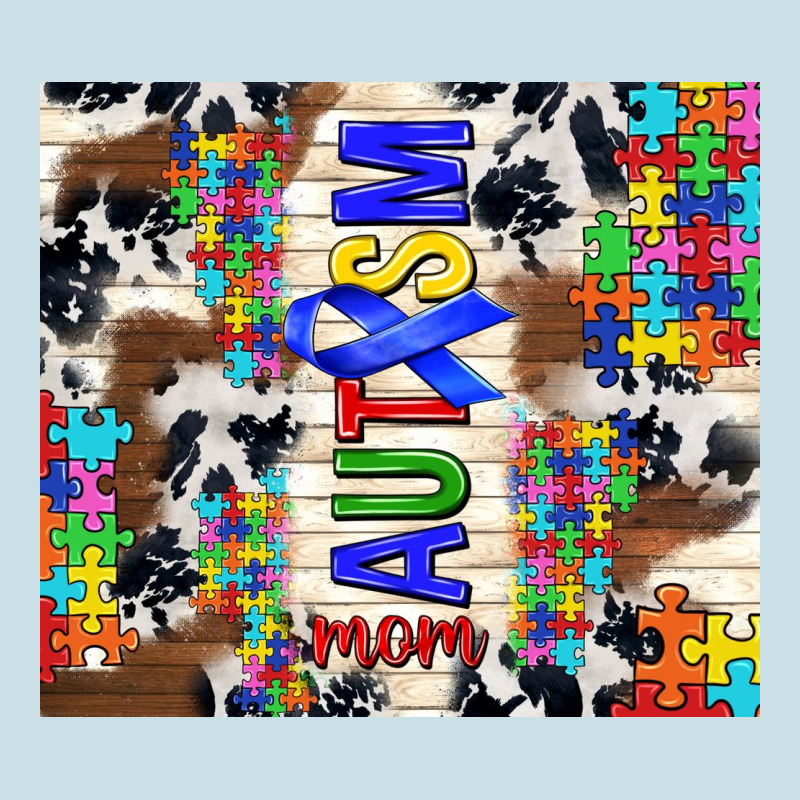 Autism Mom Puzzle Ribbon Ladies Tee by TumblerDesignByShophia | Teevron