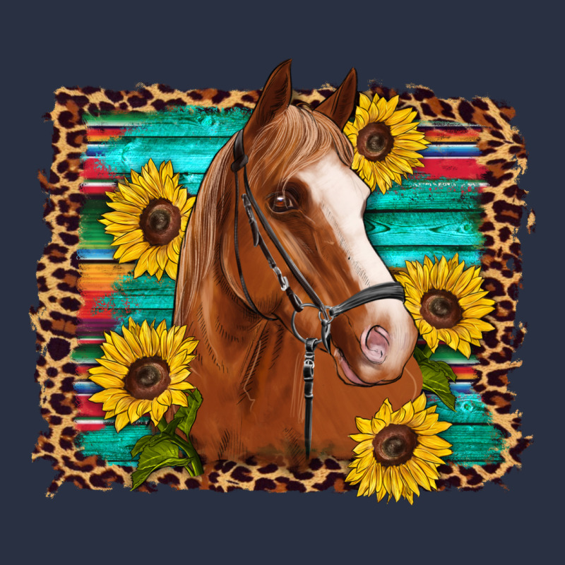 Horse Sunflowers Turquoise Wooden Serape Leopard Heavyweight Sweatshirt by Artiststas | Teevron