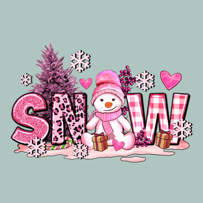 Pink Snowman And Snow Premium Sweatshirt by AdoDesignShop | Teevron