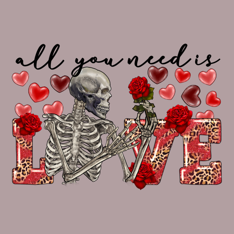 Skeleton All You Need Is Love Vintage Hoodie by FaDigitalArtStudio | Teevron