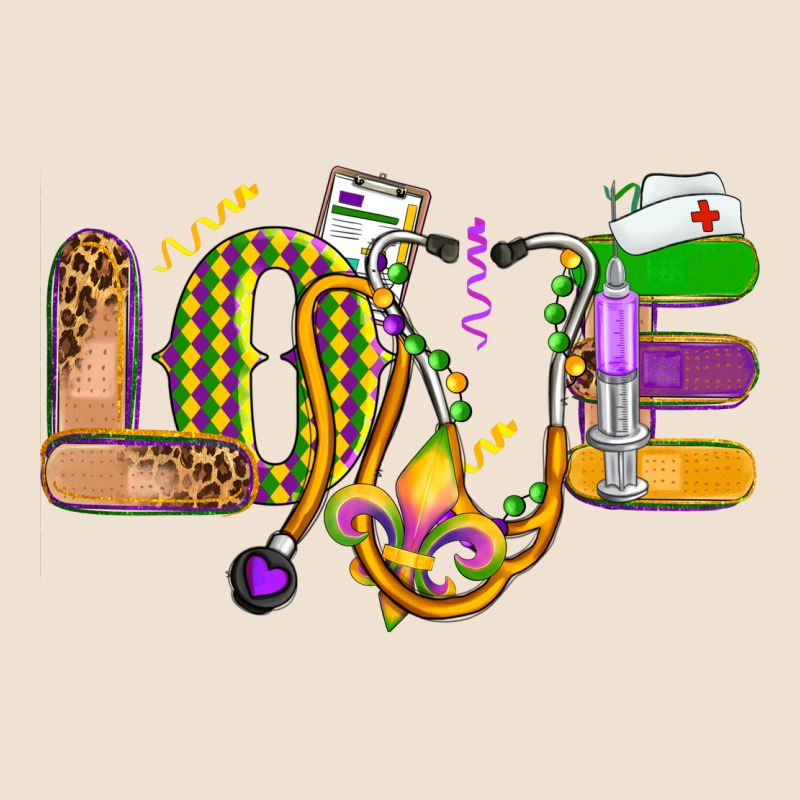 Love Nurse Mardi Gras Urban Heavy Tee by OliviaCreatesArt | Teevron