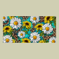 Sunflower And Daisy With Leopard Heavy Core Tee | Teevron