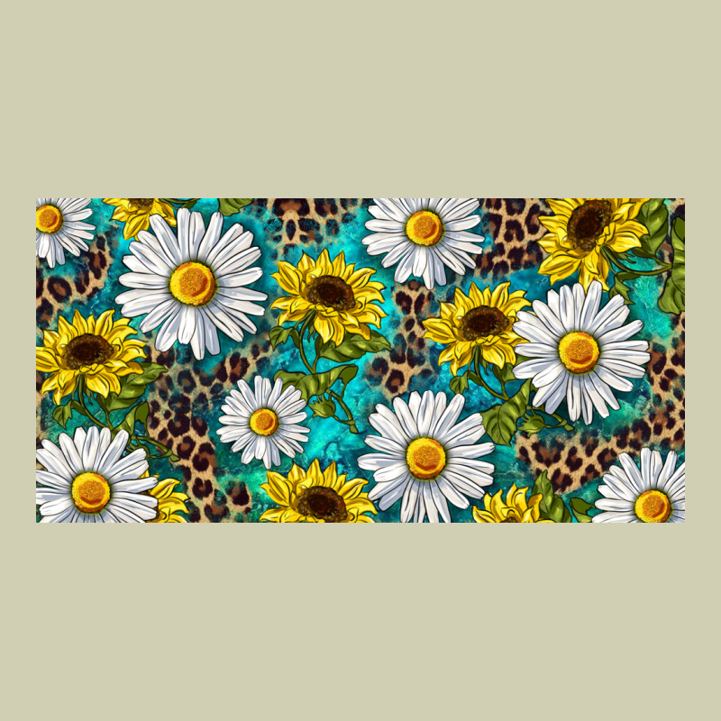 Sunflower And Daisy With Leopard Heavy Core Tee by RanaPortraitStore | Teevron