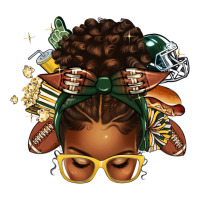 american football afro messy bun | Teevron