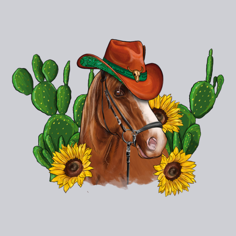 Western Horse Cowboy Hat Cactus Sunflowers Heavyweight Sweatshirt by Artiststas | Teevron