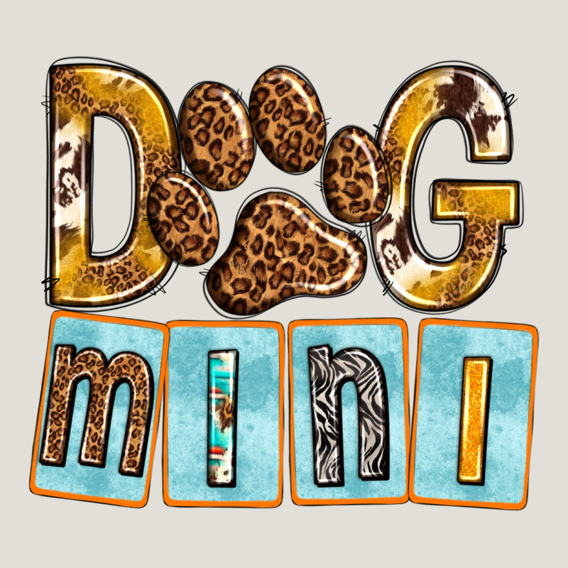 Dog Mini With Paw Heavy Core Tee by texasbilliewilder | Teevron