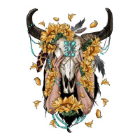 sunflower boho bull skull with hands | Teevron