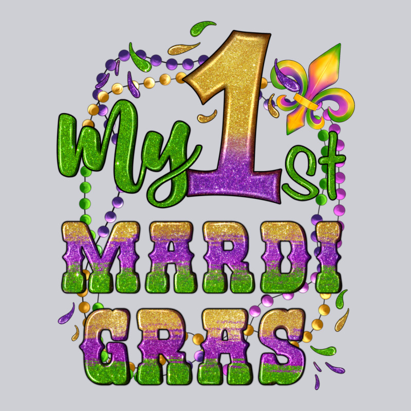 My First Mardi Gras Glitter Fleur De Lis Heavyweight Sweatshirt by Artiststas | Teevron