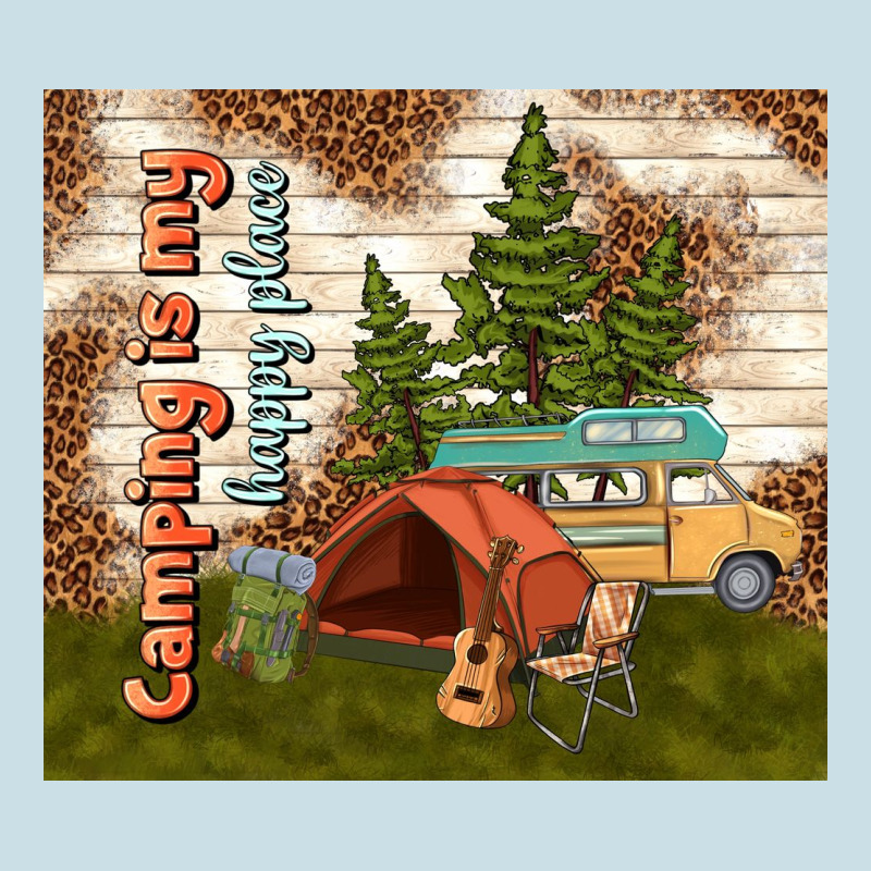 Camping Is My Happy Place Ladies Tee by TumblerDesignByShophia | Teevron