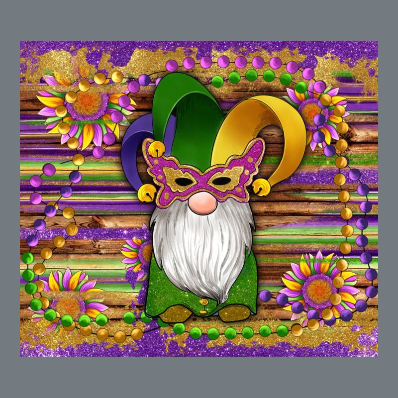 Mardi Gras Gnomes Mask Serape Sunflowers Heavyweight Sweatshirt by Artiststas | Teevron
