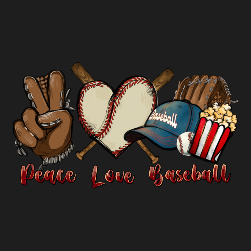 Peace Love Baseball Classic Tee by HowdyJamesFarm | Teevron