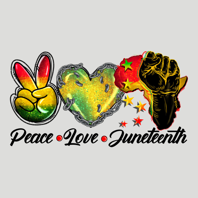 Peace Love Juneteenth Zipper Hoodie by BarkalooDesign | Teevron