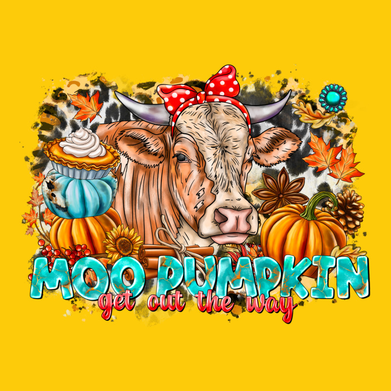 Moo Pumpkin Get Out The Way Premium Hoodie by CowhideDigitalArt | Teevron