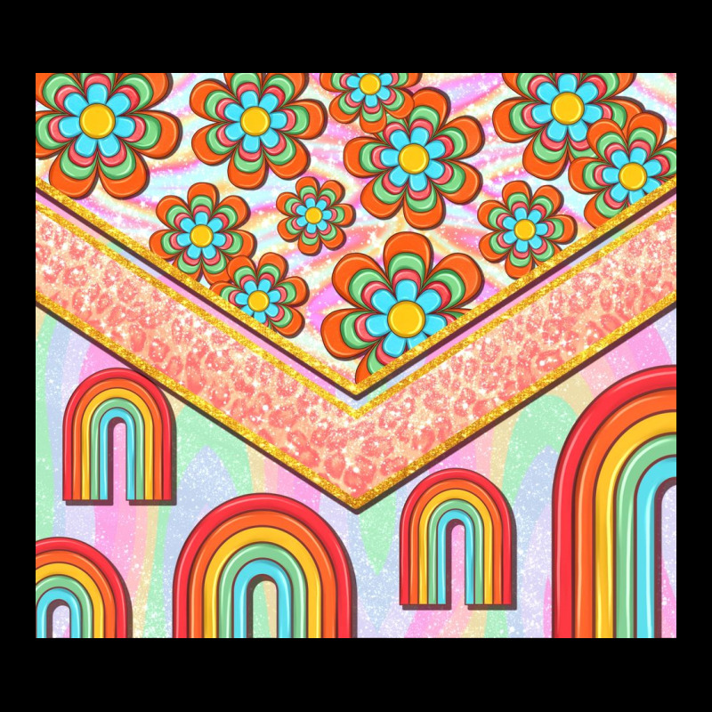 Hippie Rainbow And Daisy Ladies Tee by TumblerDesignByShophia | Teevron