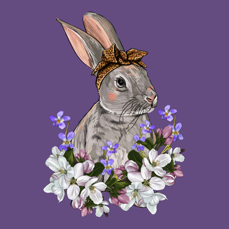 Easter Day Flowers Bunny Vintage Hoodie by OliviaCreatesArt | Teevron