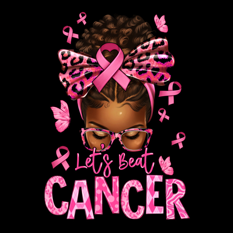 Lets Beat Cancer Afro Messy Bun Premium Tee by texasbilliewilder | Teevron