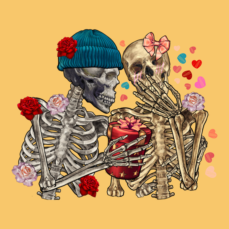 Skeleton Couple Valentine's Day Vintage Hoodie by FaDigitalArtStudio | Teevron