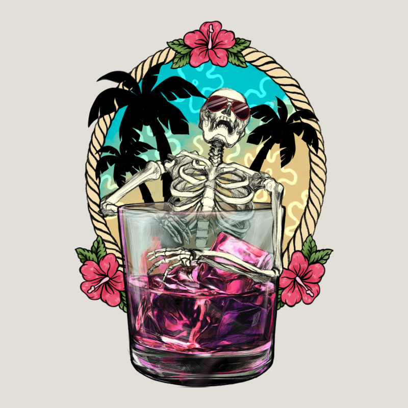 Summer Skeleton Cocktail Heavy Core Tee by NancyCooperArtShop | Teevron