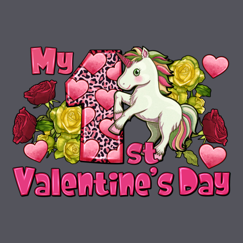 My First Valentine's Day Unicorn Vintage Hoodie by FaDigitalArtStudio | Teevron