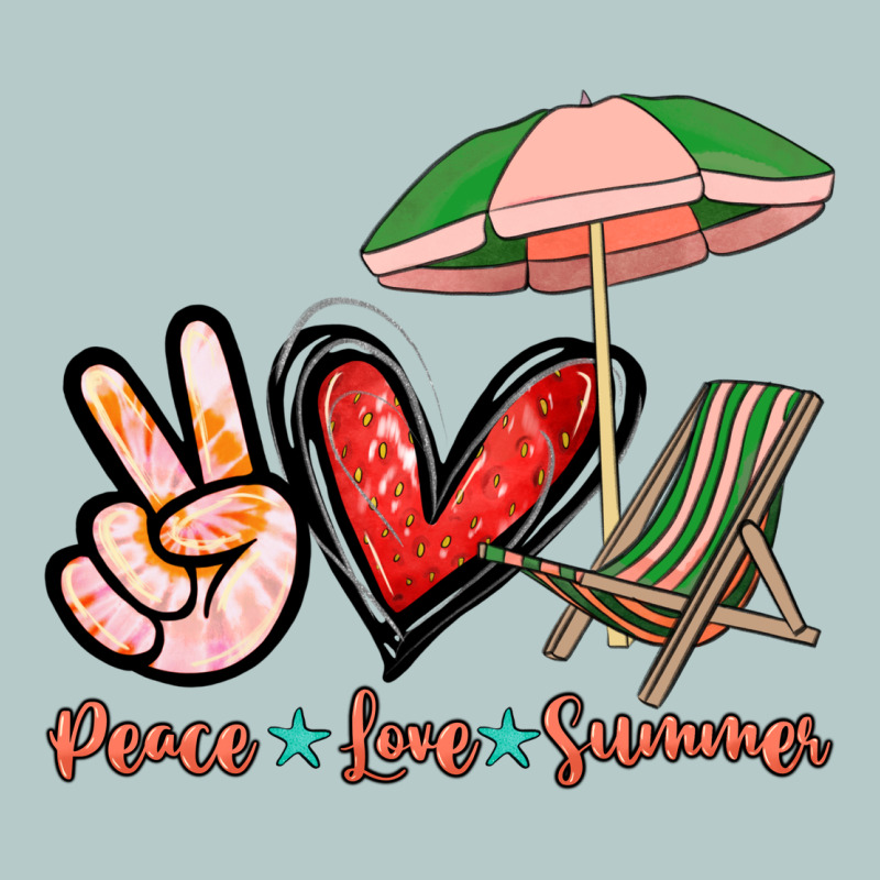 Peace Love Summer Heavy Core Tee by NancyCooperArtShop | Teevron