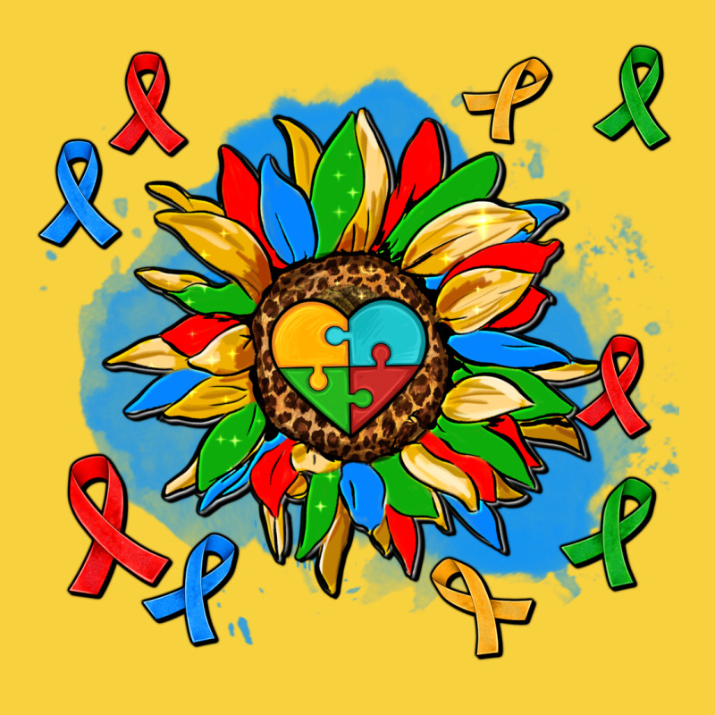 Autism Sunflower Ribbon Premium Sweatshirt by AdoDesignShop | Teevron