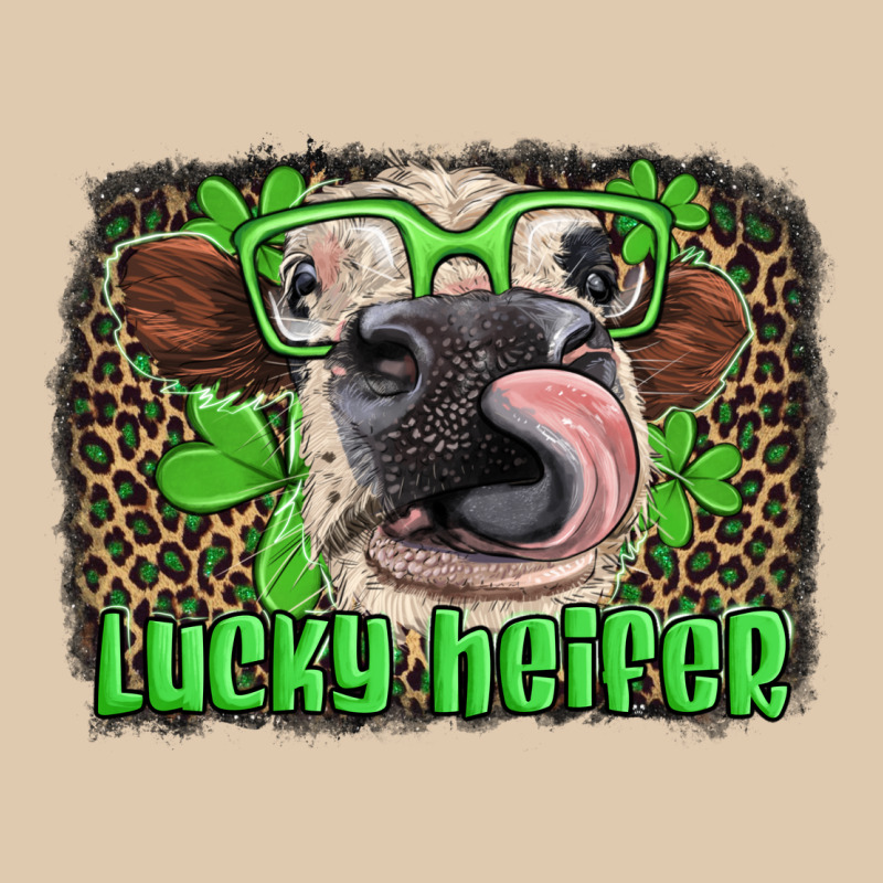 Lucky Heifer With Glasses St Patricks Heavyweight Sweatshirt by Artiststas | Teevron