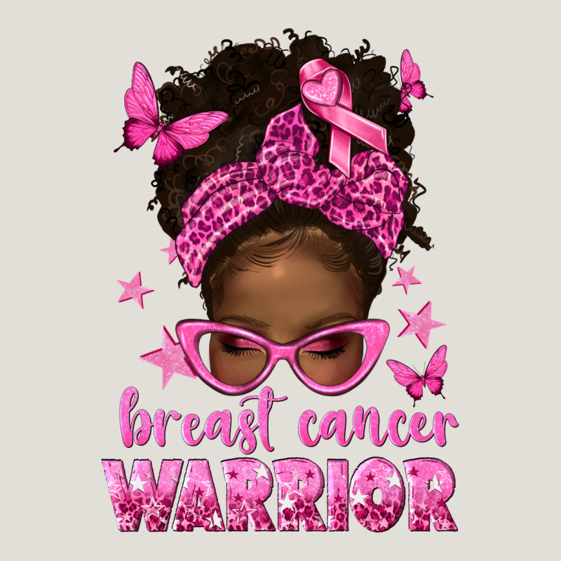 Afro Messy Bun Breast Cancer Warrior Heavy Core Tee by texasbilliewilder | Teevron
