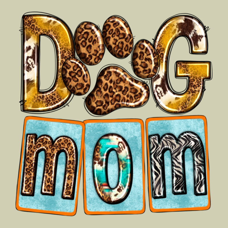 Dog Mom With Paw Heavy Core Tee by texasbilliewilder | Teevron