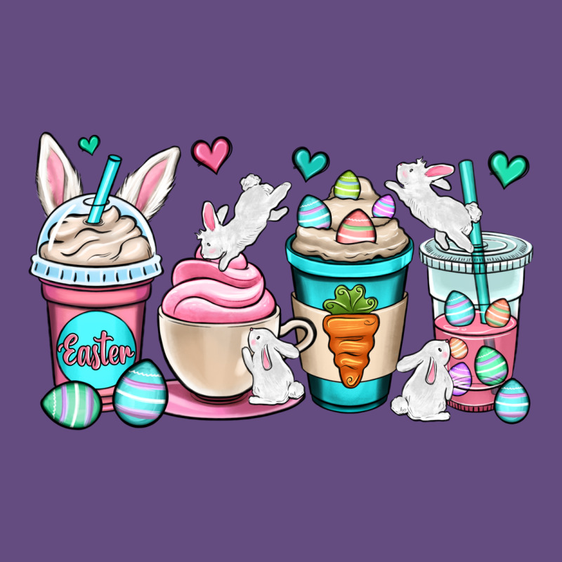 Easter Bunnies Coffee Cups Vintage Hoodie by OliviaCreatesArt | Teevron