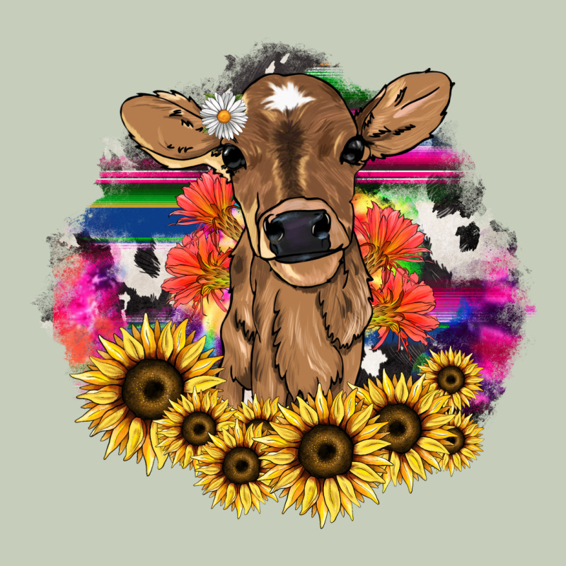 Baby Cow Flower Ladies Tee by HowdyJamesFarm | Teevron