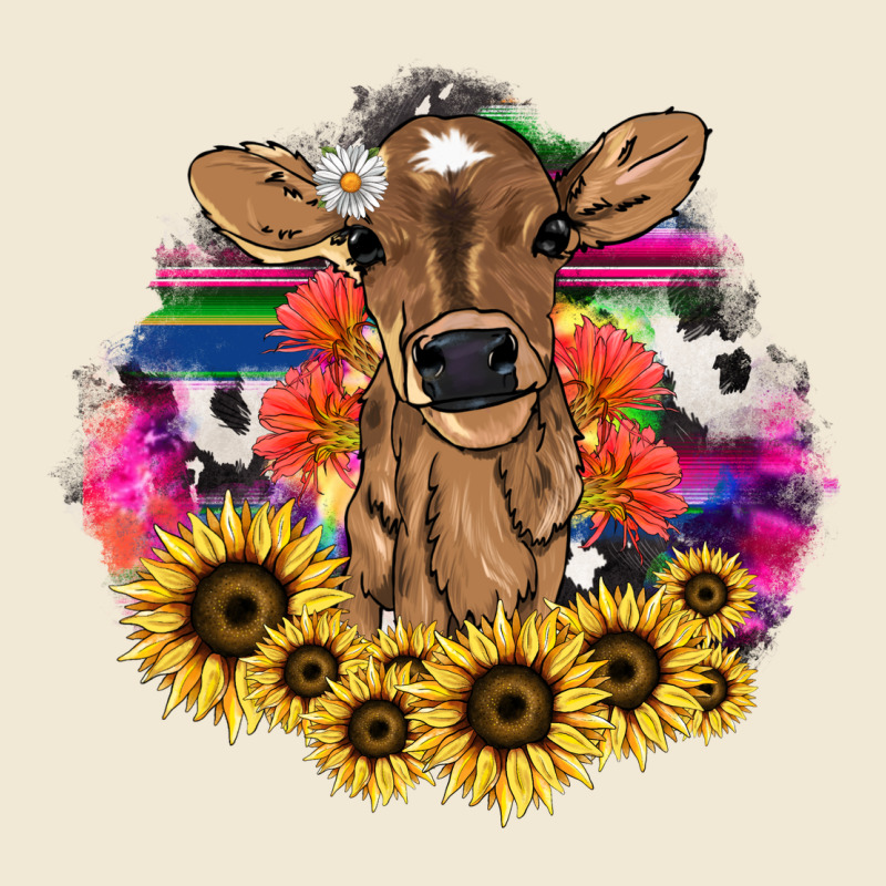 Baby Cow Flower Ladies Tee by HowdyJamesFarm | Teevron