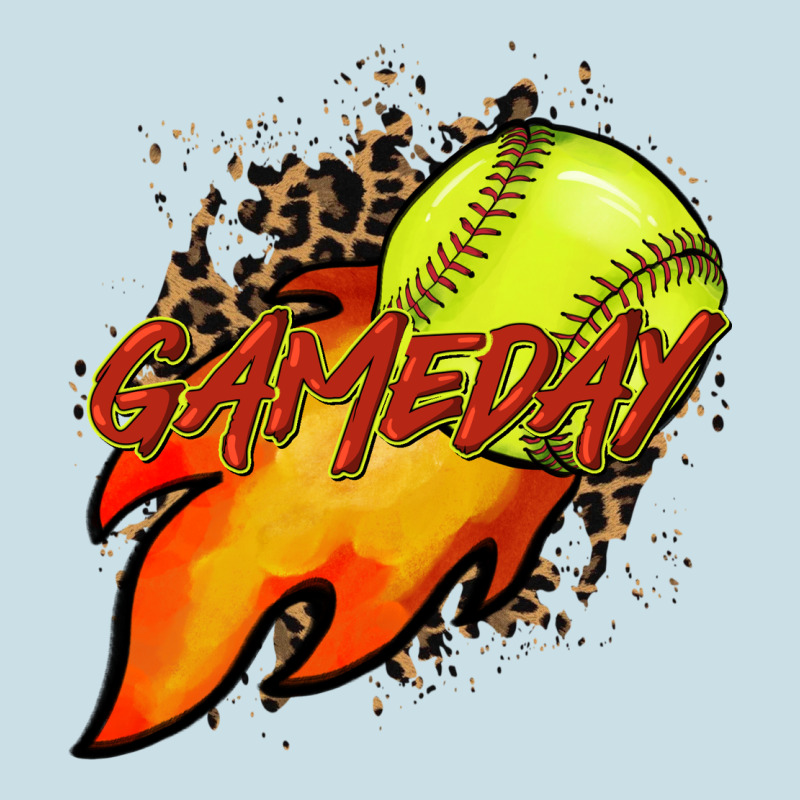 Softball Game Day Leopard Fire And Ball Ladies Tee by HowdyJamesFarm | Teevron