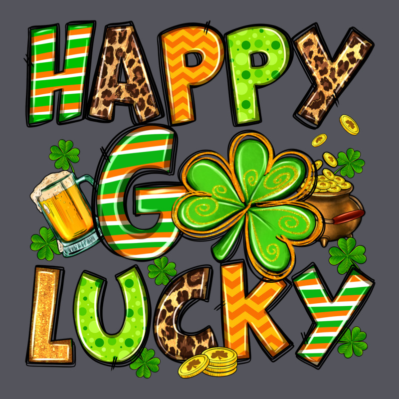 St. Patrick's Happy Go Lucky Vintage Hoodie by OliviaCreatesArt | Teevron