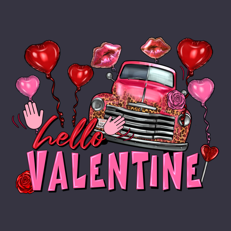 Hello Valentine Valentine's Day Truck Vintage Hoodie by FaDigitalArtStudio | Teevron