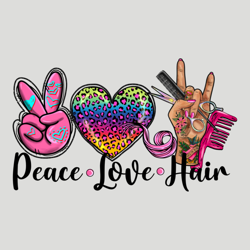 Peace Love Hair Zipper Hoodie by BarkalooDesign | Teevron