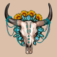 Sunflower Gemstone Bull Skull Urban Heavy Tee | Teevron