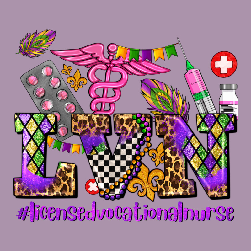 Mardi Gras  Lvn Licensed Vocational Nurse Heavyweight Hoodie by AdoDesignShop | Teevron