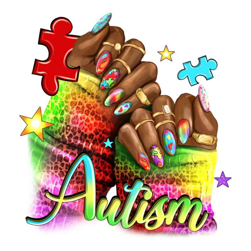 Black Woman Autism Nails Premium Tee by NancyCooperArtShop | Teevron